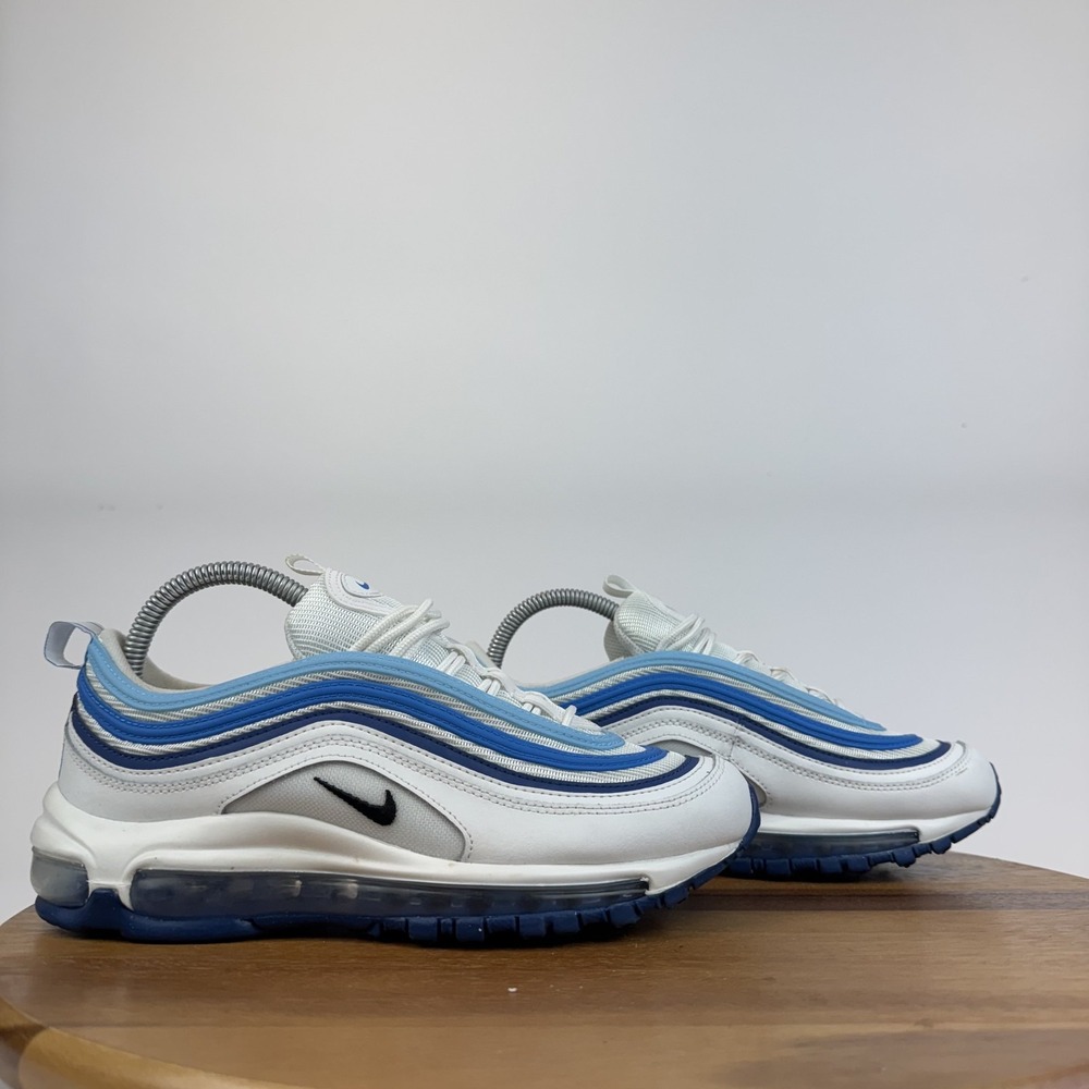 Big Kids Nike Air Max 97 GS Summit White Court Blue Athletic Sneakers Size 6 Y